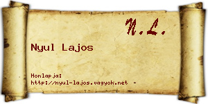 Nyul Lajos névjegykártya
